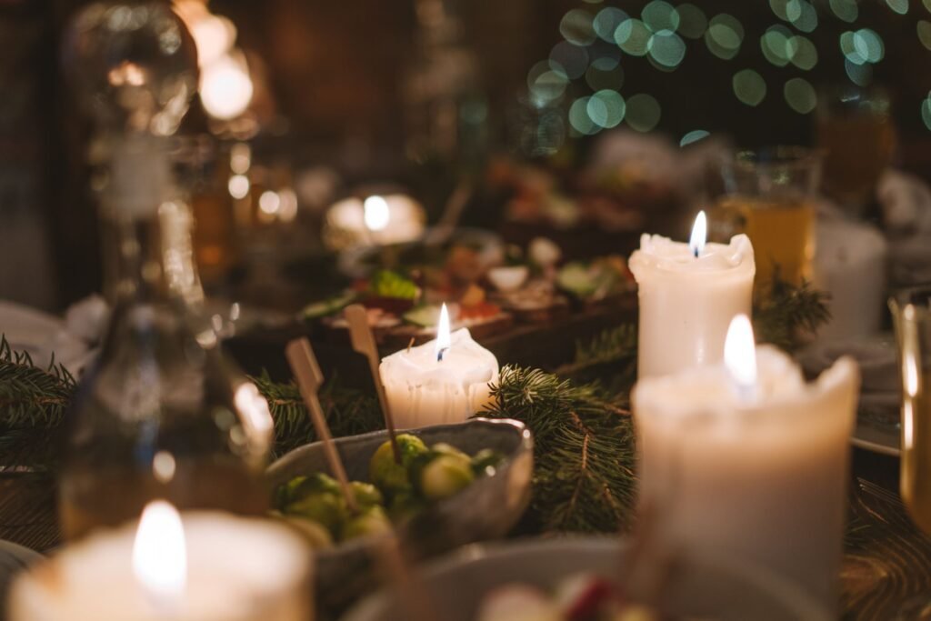 Diner aux chandelles a la maison