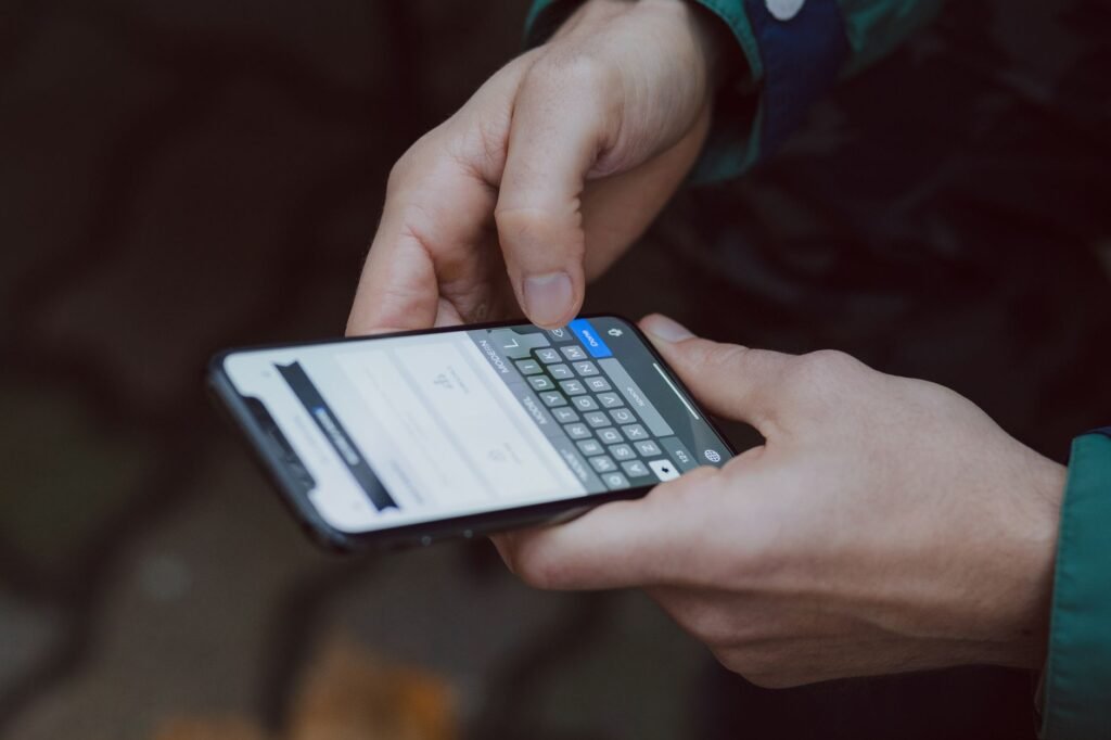 Message ecrit sur un telephone